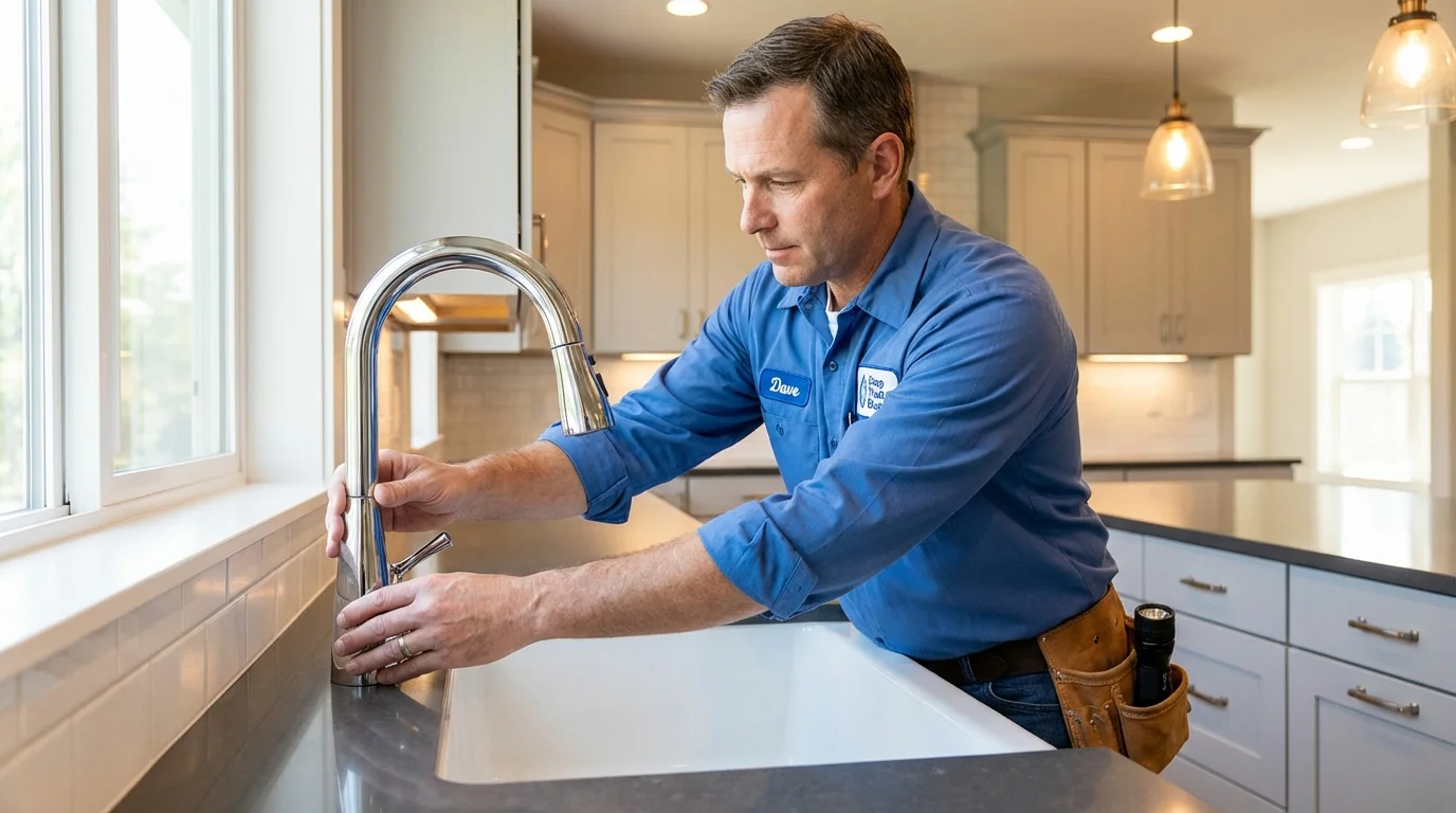 Kitchen faucet installation by Johns Plumbing LLC in Fernley