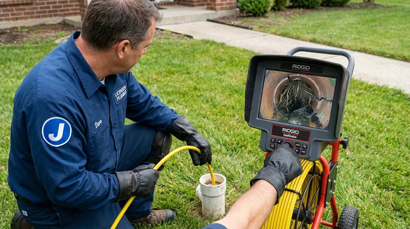Sewer camera inspection being performed by Johns Plumbing LLC in Fernley