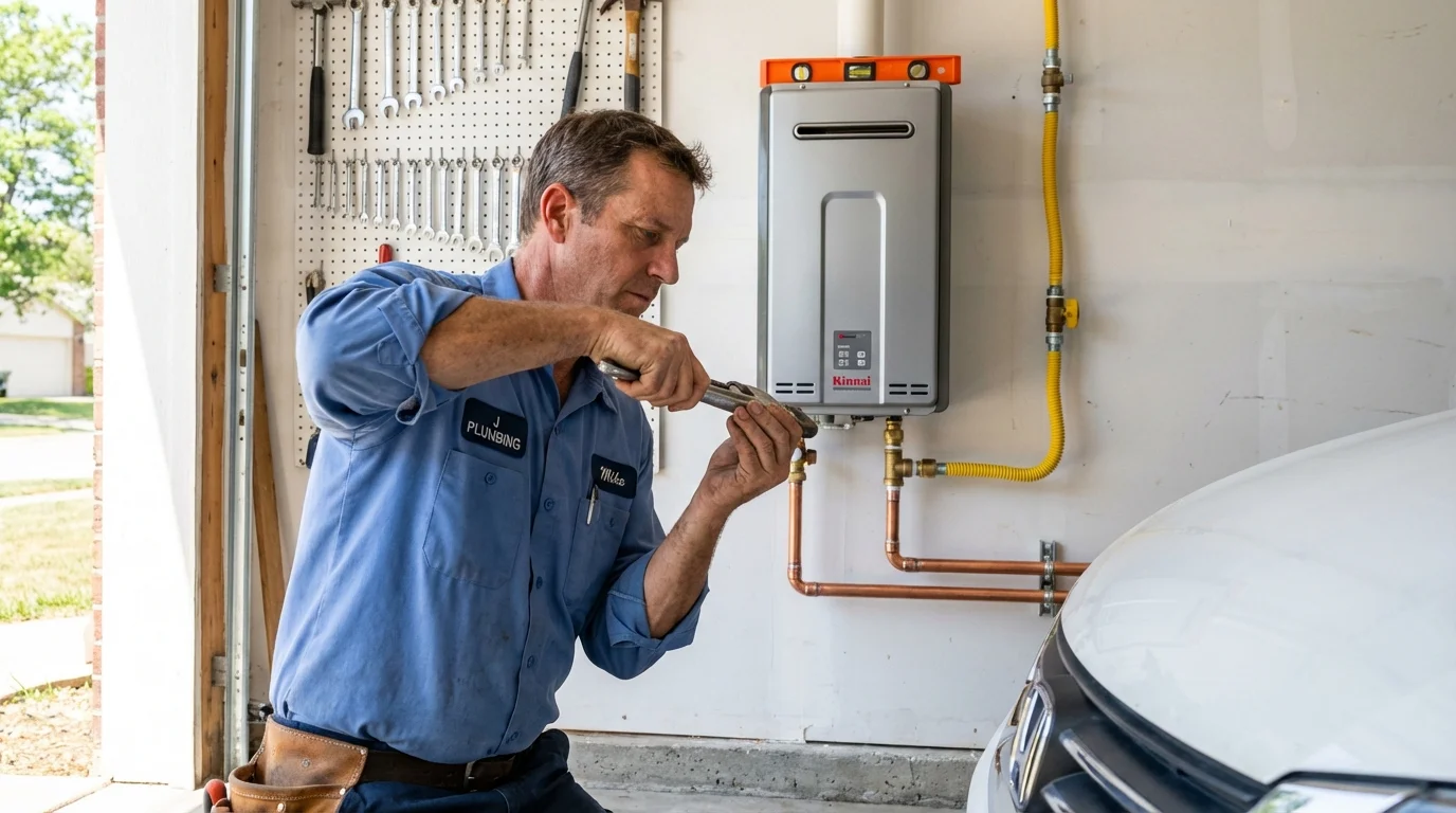 Tankless water heater installation by a Johns Plumbing LLC plumber in Fernley